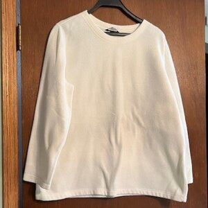 Lands End Women's Fleece top size XL 18-20 White